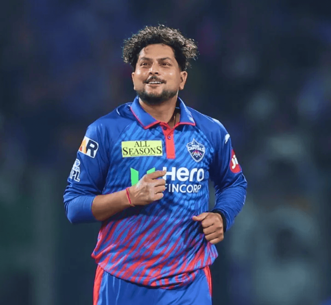 Delhi Capitals batter in the IPL 2026 tiger-stripe jersey