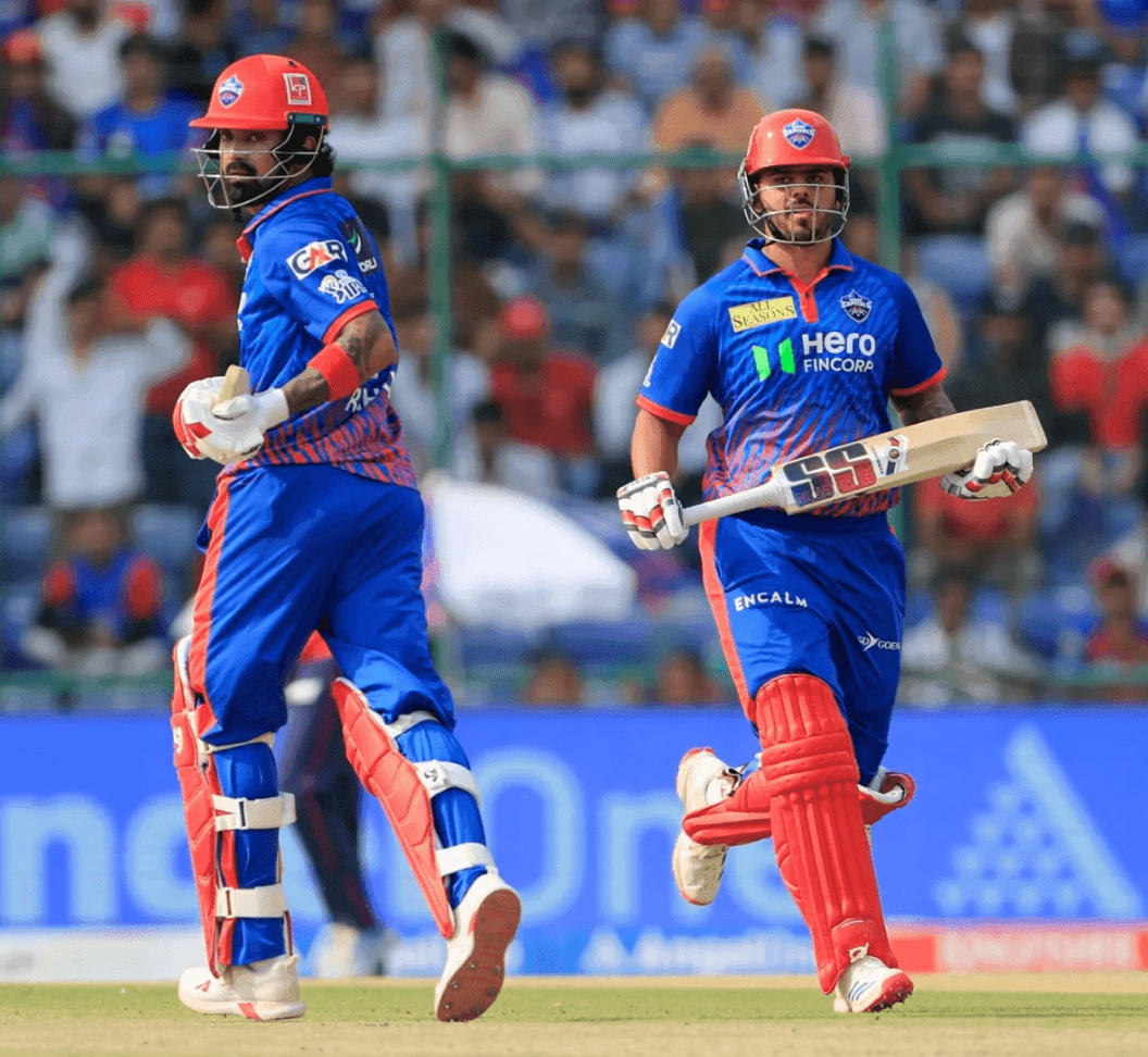 Delhi Capitals players in the IPL 2026 jersey after the game