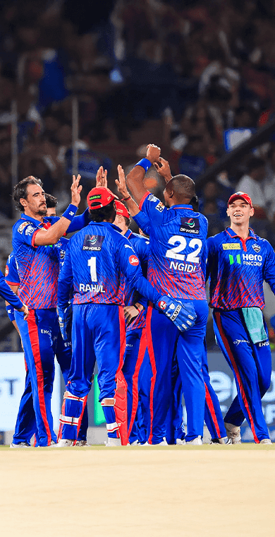 Delhi Capitals IPL 2026 jersey hero visual with the tiger-stripe identity