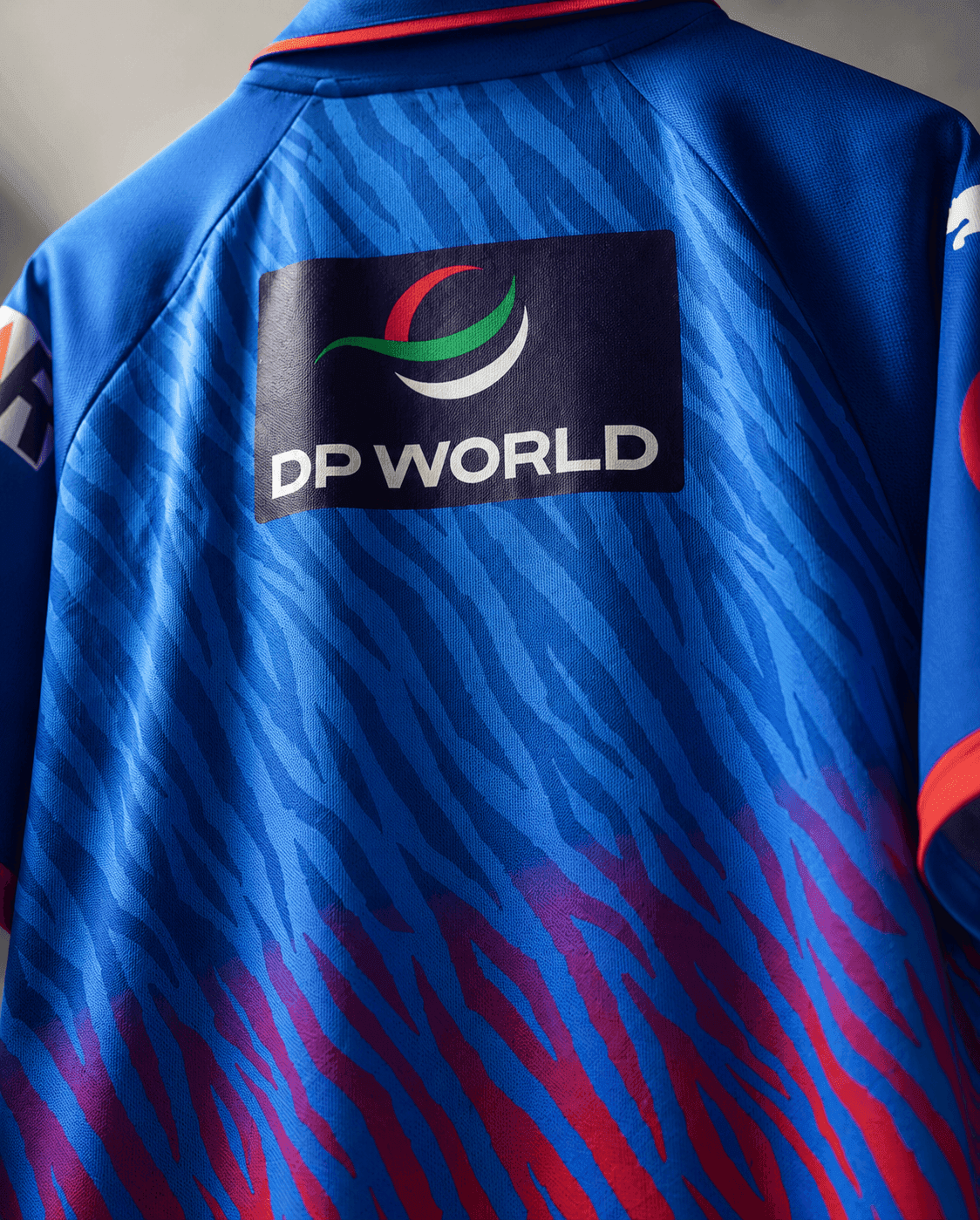 Delhi Capitals IPL 2026 jersey stripe system detail
