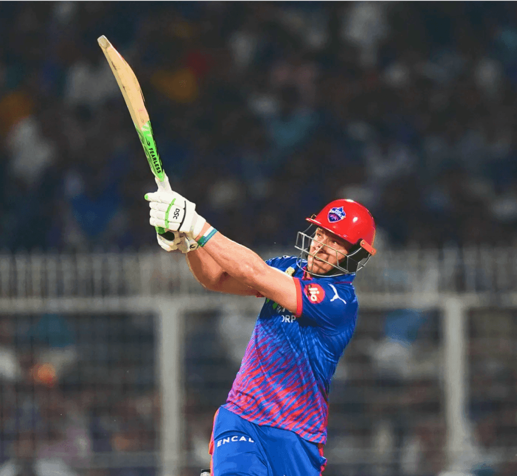 Delhi Capitals bowler in the IPL 2026 tiger-stripe jersey