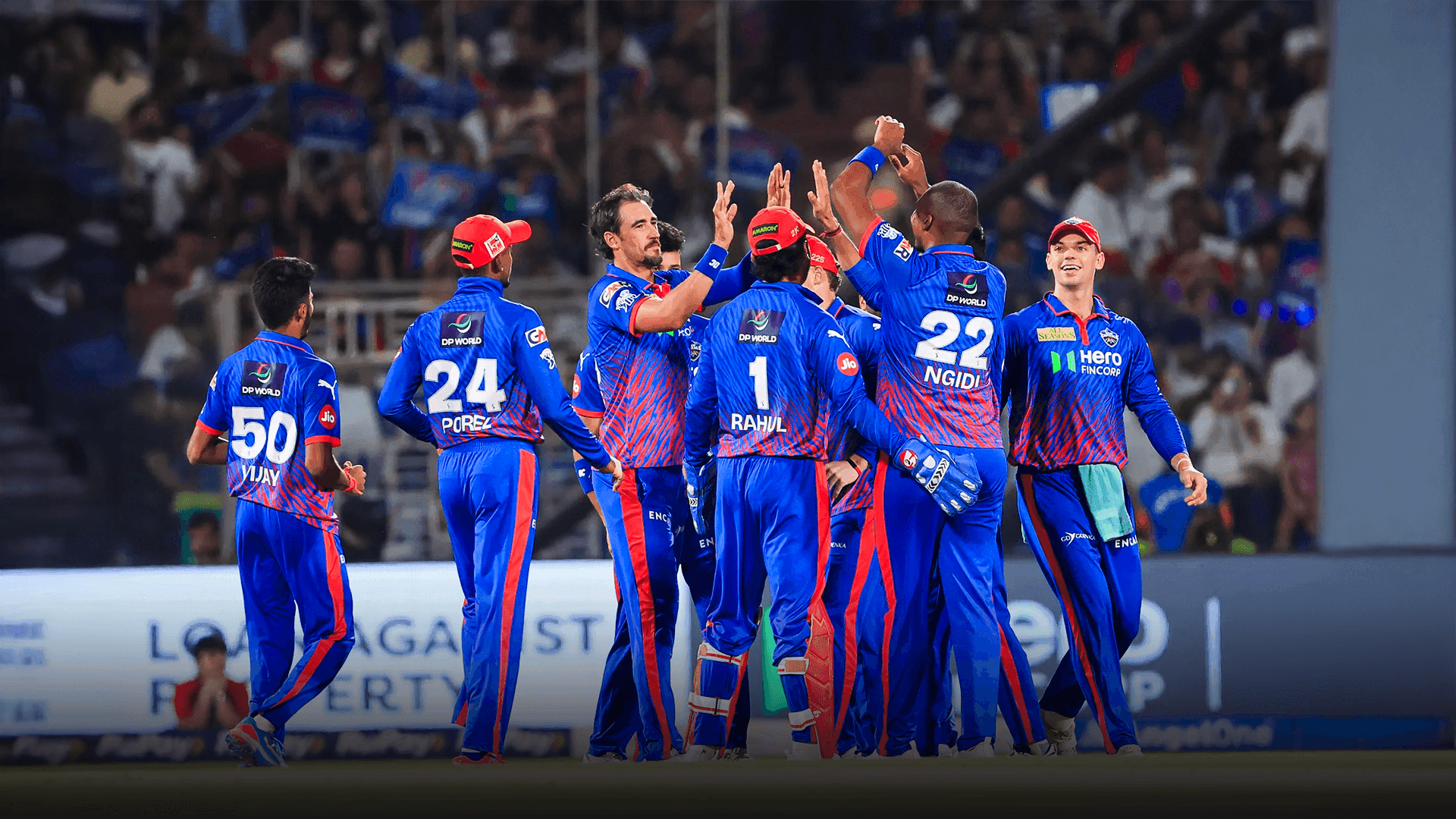 Delhi Capitals IPL 2026 jersey hero visual with the tiger-stripe identity