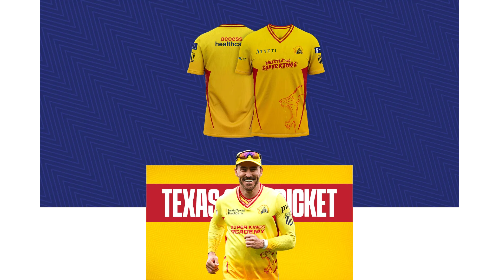 Texas Super Kings jersey designed by Madarth and fabricated by PUMA