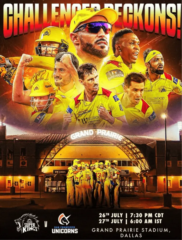Challenger reckons, a Texas Super Kings matchday poster