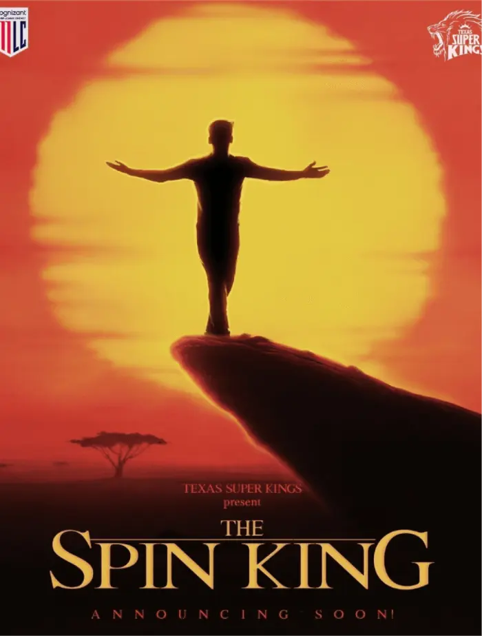 Spin King, a Texas Super Kings player poster