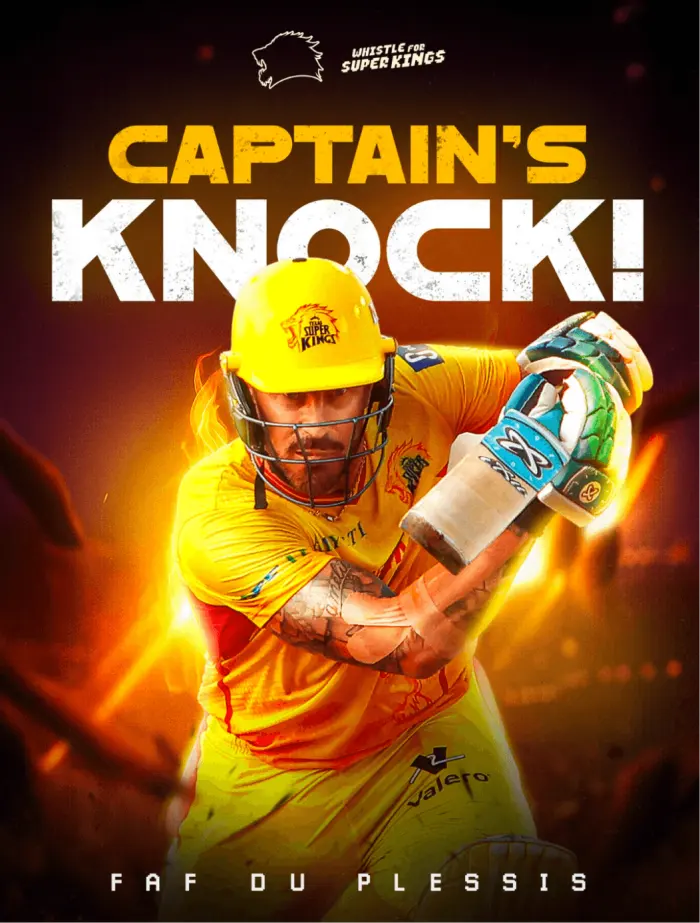 Captain's knock, a Texas Super Kings player poster
