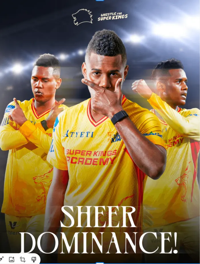 Sheer dominance, a Texas Super Kings celebration poster